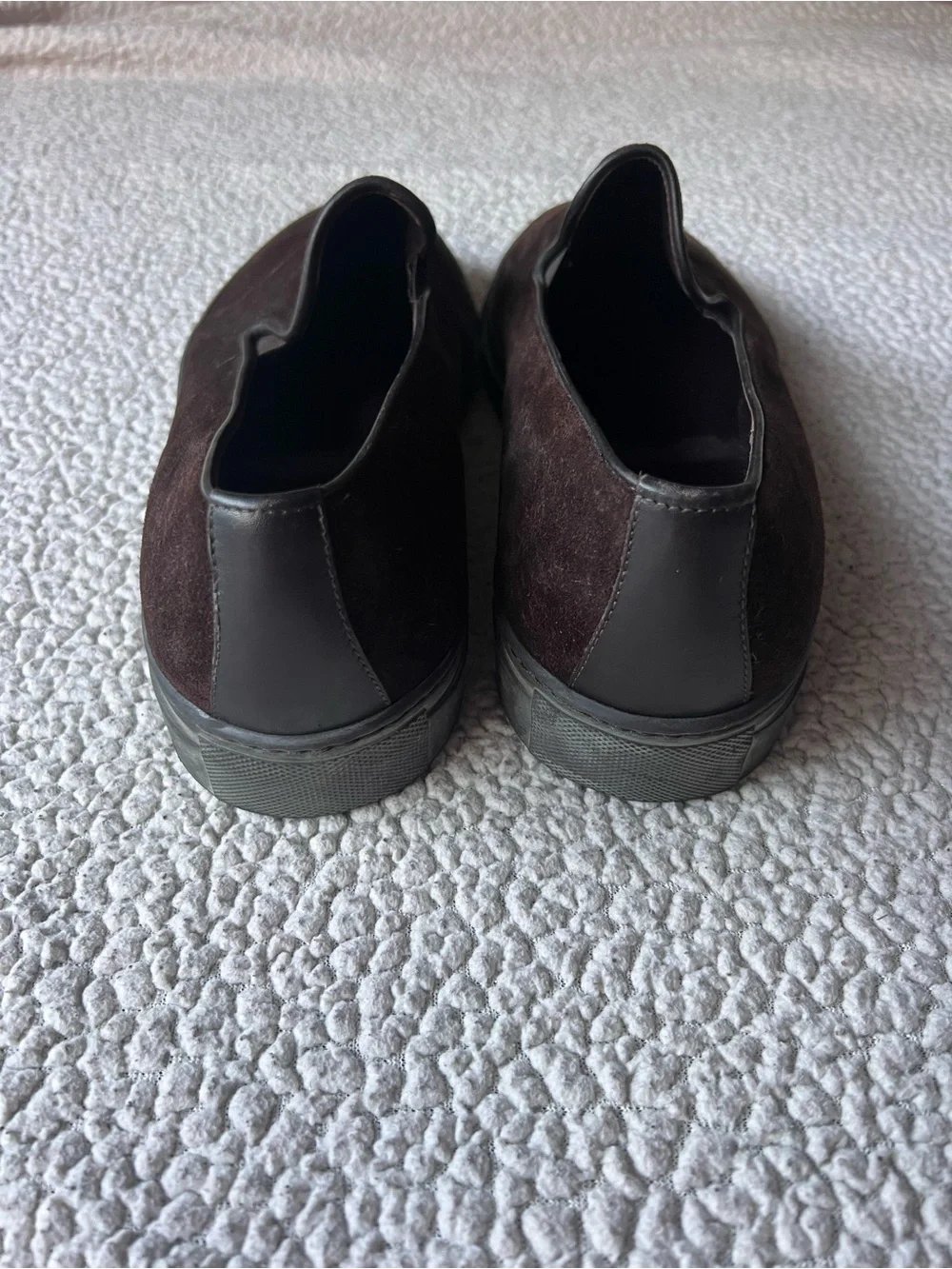 Giorgio Armani Made in Italy Brown Suede Slip On Sneakers Loafers Office EU 45